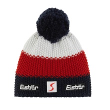 Polar Bear Winter Hat Star SP with Pom Pom (Pompon) dark blue/red/white Children